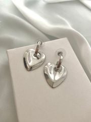 Kalp küpe silver