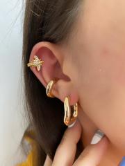 Wawe küpe & halka ear cuff & Arı ear cuff