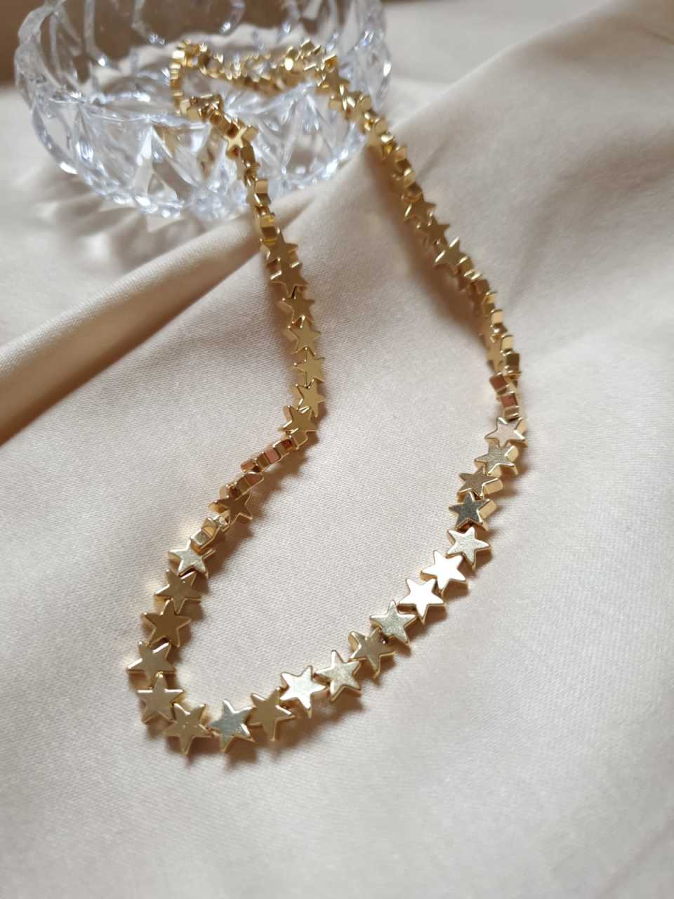 Yildiz hematit kolye gold