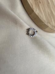 Minimal kurdela earcuff / silver