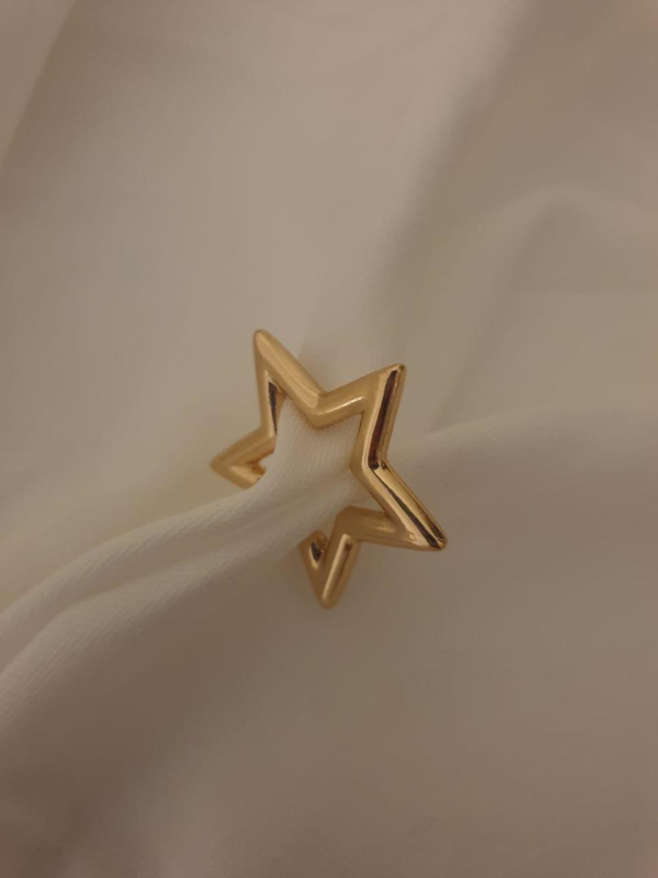 Yıldız earcuff  - yıldız kıkırdak küpesi - gold