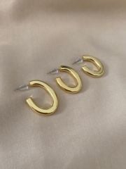 3 lü oval küpe