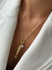 Gold Balık Kolye