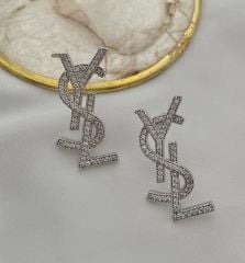 Zirkon taşlı Marka Y S L küpe