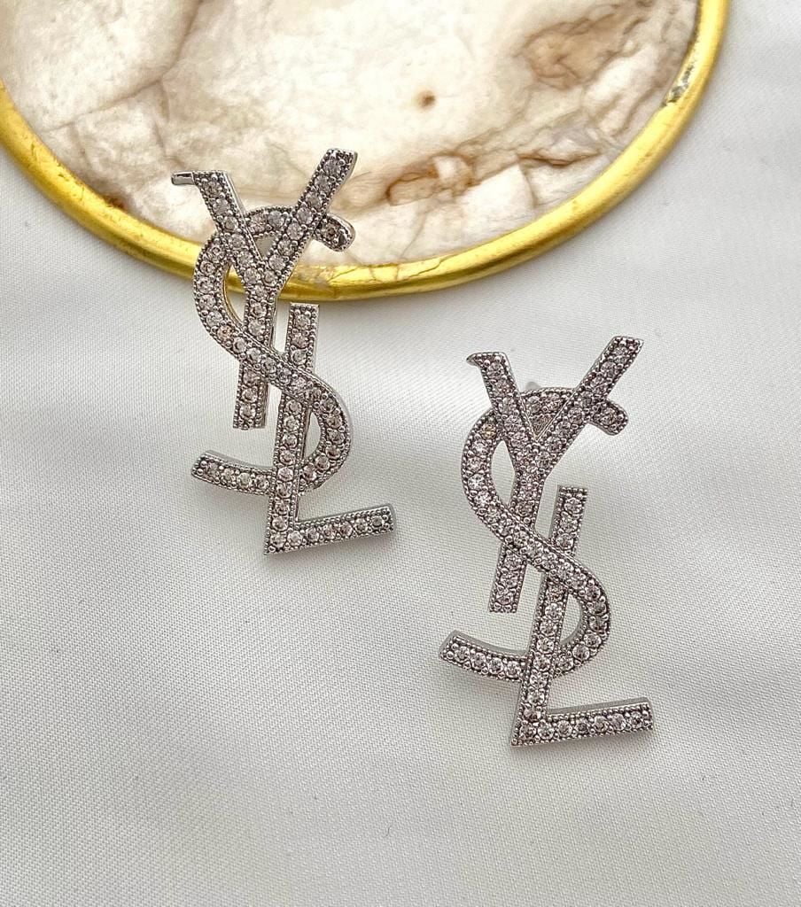 Zirkon taşlı Marka Y S L küpe