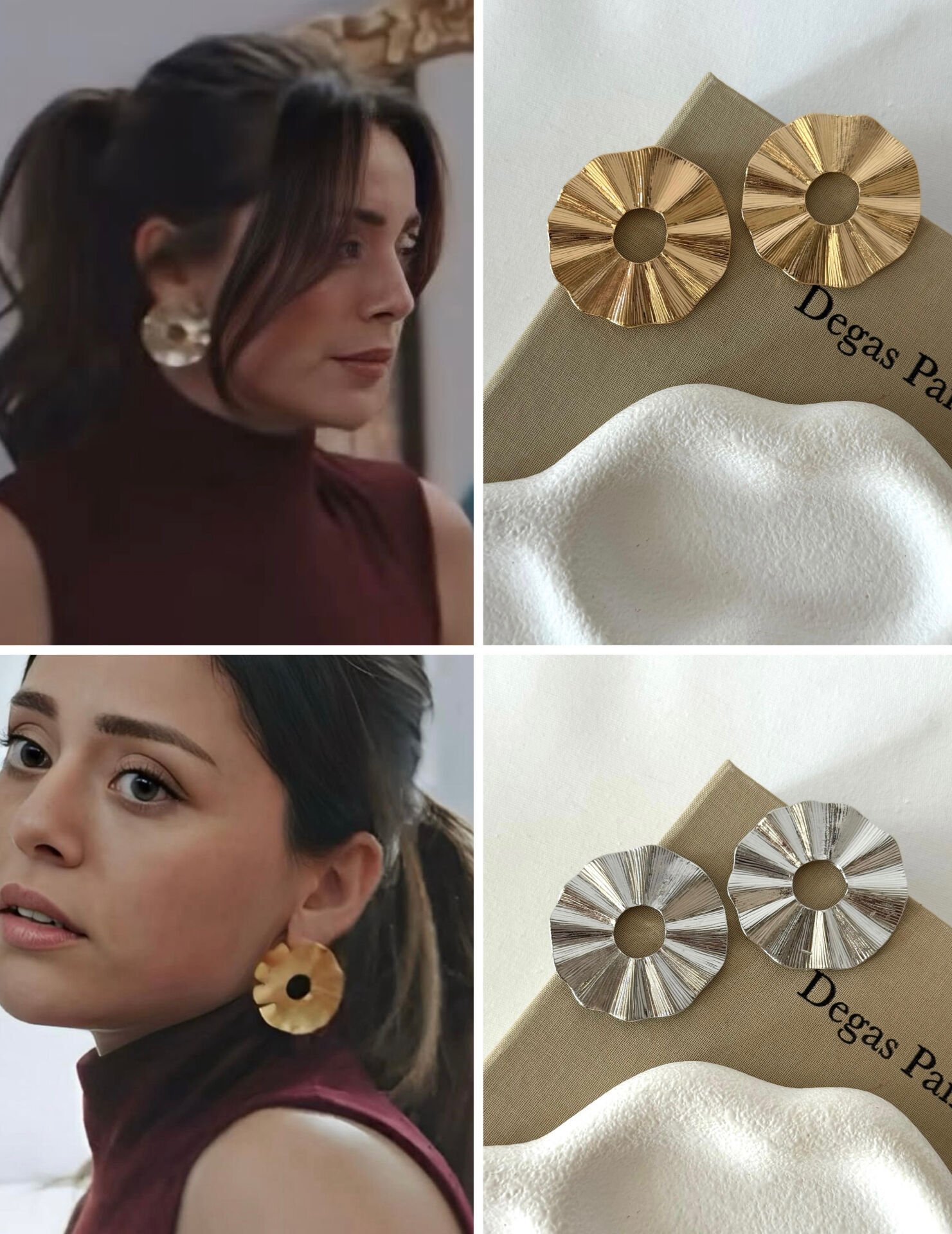 Volanlı çelik küpe
