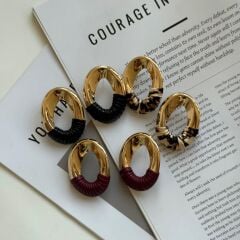 Zeyn çelik oval küpe