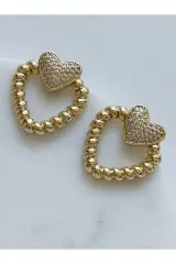 Simple burgu kalp küpe