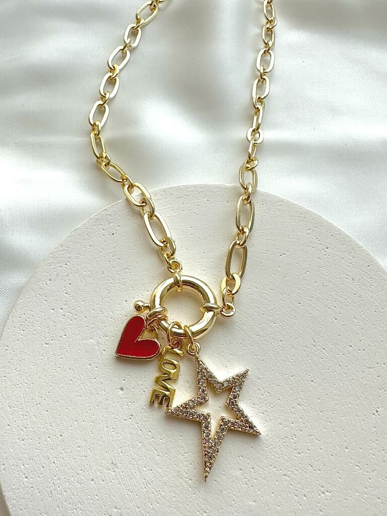 Love yıldız kolye