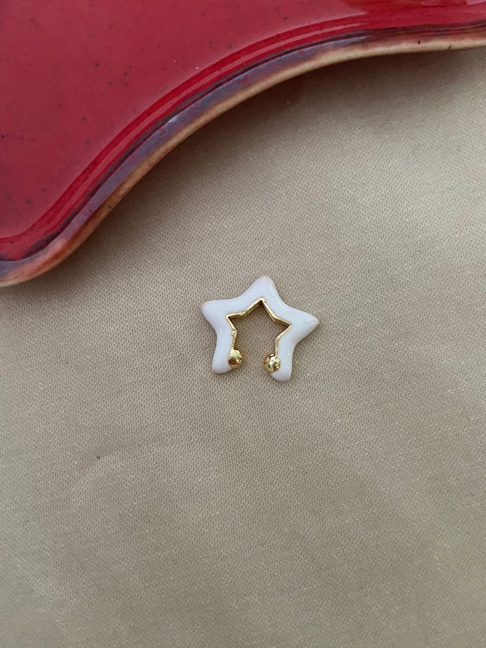 Hope beyaz yıldız earcuff