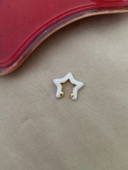 Hope beyaz yıldız earcuff