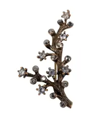 Zirkon taşlı bronz broş