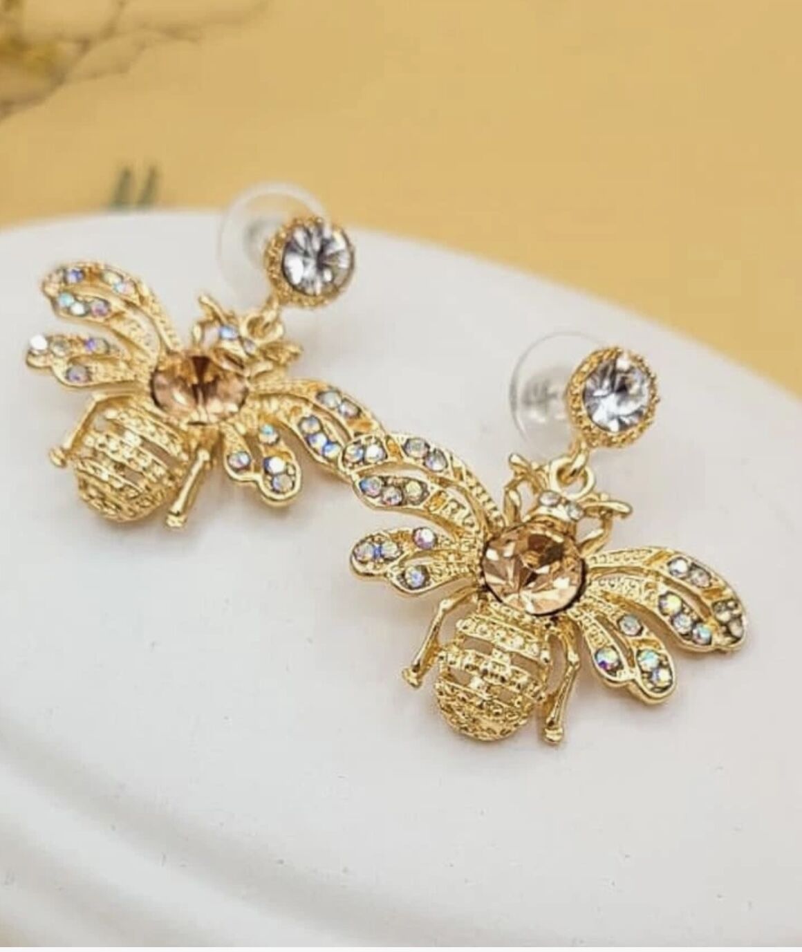 Kristal taşlı Zoe arı küpe