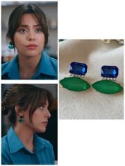 Valencia kristal taşlı küpe