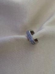 Zirkon taşlı kare earcuff