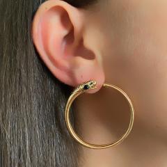 Yılanlı halka küpe