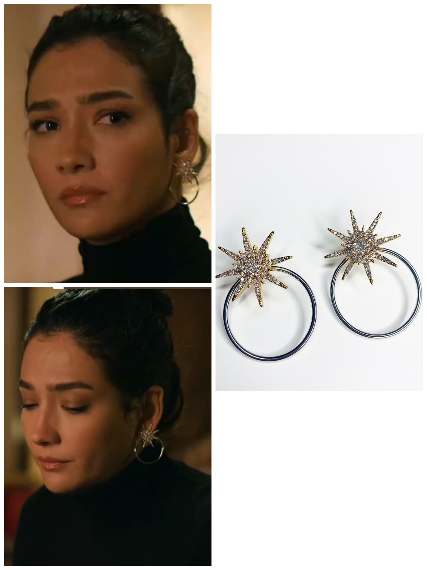 Kutup yıldızı mix küpe