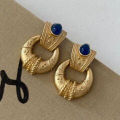 Vintage taşlı küpe