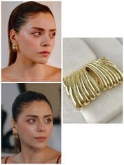 Hailey vintage çelik küpe