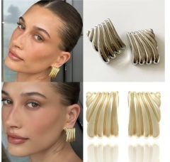 Hailey vintage çelik küpe