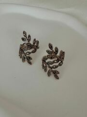 Bronz zirkon taşlı yaprak yüzük