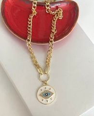 Blink zirkon taşlı göz kolye