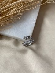 Zirkon taşlı yılan yüzük