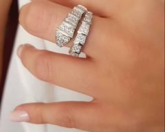 Zirkon taşlı yılan yüzük