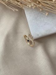 Minimal yaprak detaylı yüzük