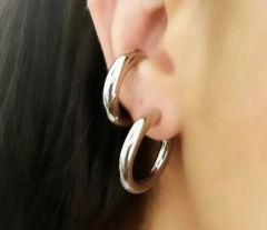 Halka küpe & halka earcuff kombini