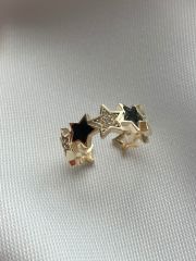 Siyah mineli yıldız yüzük