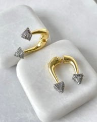 Tasarım mix renkli çelik küpe