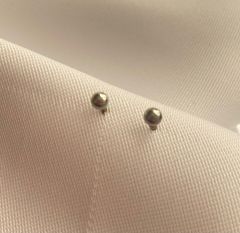 mini top silver küpe
