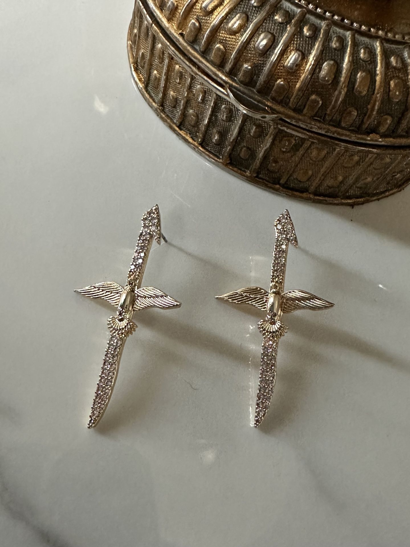Zirkon taşlı anka küpe